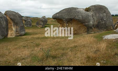 Elephant Rocks in der Nähe von Duntroon auf der Südinsel Neuseelands Stockfoto