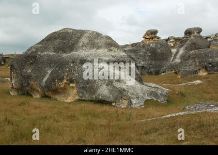 Elephant Rocks in der Nähe von Duntroon auf der Südinsel Neuseelands Stockfoto