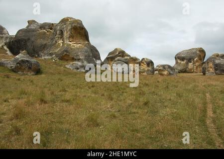 Elephant Rocks in der Nähe von Duntroon auf der Südinsel Neuseelands Stockfoto