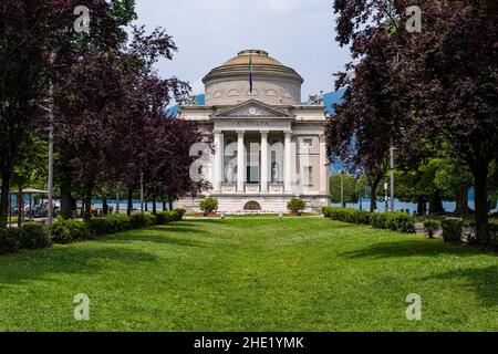 Der Tempio Voltiano, Volta Tempel, ist ein Museum, das Alessandro Volta gewidmet ist und 1927 fertiggestellt wurde. Stockfoto