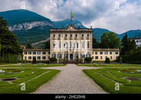 Villa Sola Cabiati, am See des Comer Sees gelegen, wurde im 16th. Jahrhundert erbaut. Stockfoto