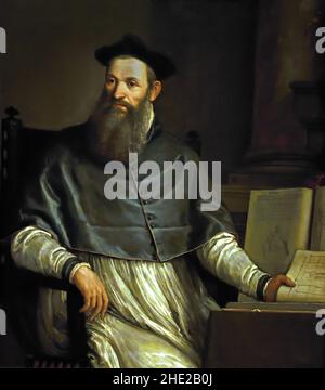 Daniele Barbaro Patriarch von Aquilla nordöstlich von Venedig von Veronese ( Paolo Caliari ) 1528-1588 Italien, Italienisch Stockfoto