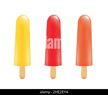 Eiscreme-Set. vektorgrafik Stock Vektor