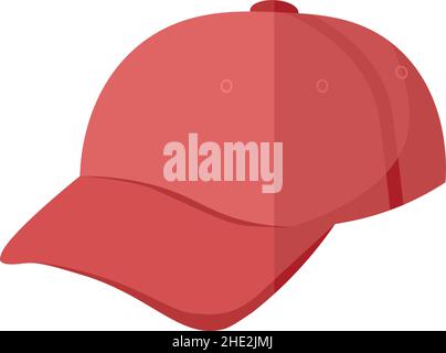 Vector Flat Design Red Snapback Stock Vektor