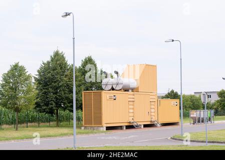 Schwerer industrieller Dieselgenerator Stockfoto