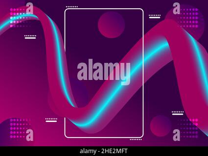 Abstrakt Flüssigkeit Flüssigkeit lila Ton Gradient Hintergrund Tapete Vektor Illustration Stock Vektor
