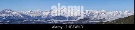 Dolomitenblick vom aussichtspanorama des erbpass Stockfoto