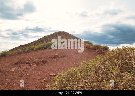 Vulkan Montaña Roja auf Teneriffa Stockfoto