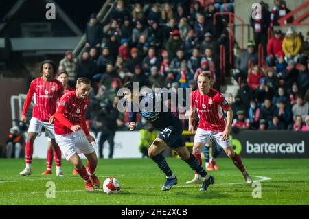 Swindon, Großbritannien. 07th Januar 2022. Swindon, England, 7th. Januar: Joao Cancelo von man City FA Cup 3rd. Swindon Town V Manchester City auf dem Heimstadion des Swindon Town FC. Terry Scott/SPP Quelle: SPP Sport Press Photo. /Alamy Live News Stockfoto