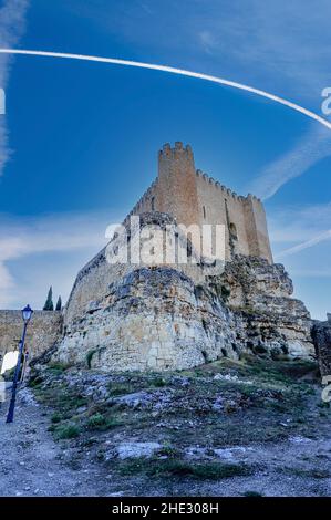 Arabisches und christliches Schloss von Alarcon in Cuenca Stockfoto