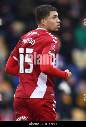 Mansfield, Großbritannien. 8th Januar 2022. Nathan Wood aus Middlesbrough während des Emirates FA Cup-Spiels im One Call Stadium, Mansfield. Bildnachweis sollte lauten: Darren Staples/Sportimage Credit: Sportimage/Alamy Live News Stockfoto