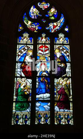 Kirche Sainte Barbe, Le Faouet, Morbihan, Bretagne, Bretagne, Frankreich, Europa Stockfoto