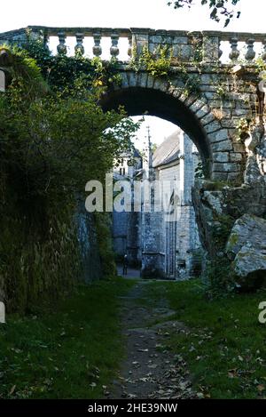 Kirche Sainte Barbe, Le Faouet, Morbihan, Bretagne, Bretagne, Frankreich, Europa Stockfoto