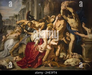 Peter Paul Rubens (1577-1640) De kindmoord te Bethlehem - Rubenshuis Antwerpen 27-09-2018. Stockfoto