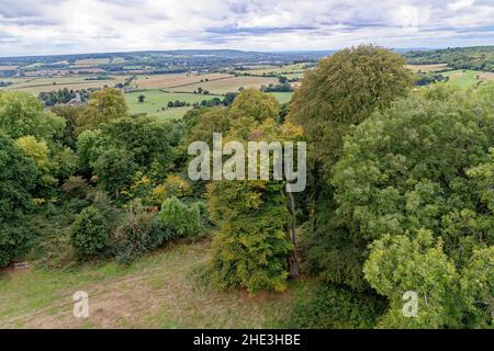 Blick auf Chalk Downlands am Rande der Chiltern Hills, Ashridge Estate, Buckinghamshire, England, Großbritannien. 8th vom September 2018 Stockfoto