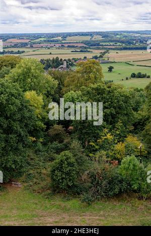 Blick auf Chalk Downlands am Rande der Chiltern Hills, Ashridge Estate, Buckinghamshire, England, Großbritannien. 8th vom September 2018 Stockfoto