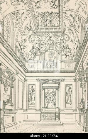 Roma chiesa di Santa Prassede veduta prospettica della Cappella Olgiati. Stockfoto