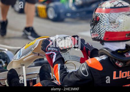 Homestead, FL, USA. 8th. Januar 2022. 2022 Super Karting USA (SKUSA) Winter Series, Quelle: Yaroslav Sabitov/YES Market Media/Alamy Live News Stockfoto