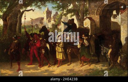 Rößler Vertreibung der Juden. Stockfoto