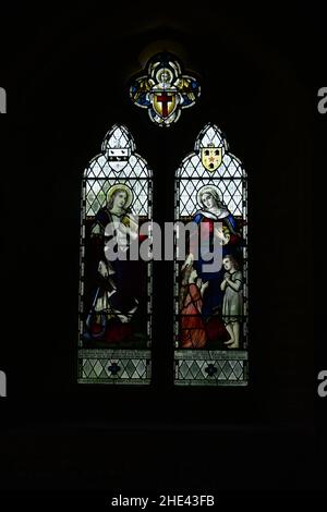 Eine wunderschöne normannische Kirche, im Herzen der Gemeinde von Many Dewchurch Stockfoto