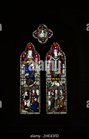 Eine wunderschöne normannische Kirche, im Herzen der Gemeinde von Many Dewchurch Stockfoto