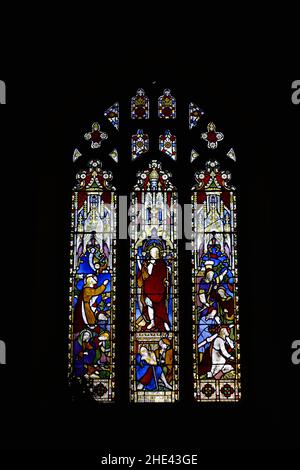 Eine wunderschöne normannische Kirche, im Herzen der Gemeinde von Many Dewchurch Stockfoto