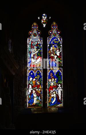 Eine wunderschöne normannische Kirche, im Herzen der Gemeinde von Many Dewchurch Stockfoto