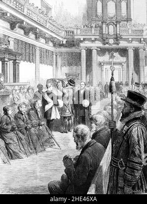 Royal Maundy 1877. Stockfoto