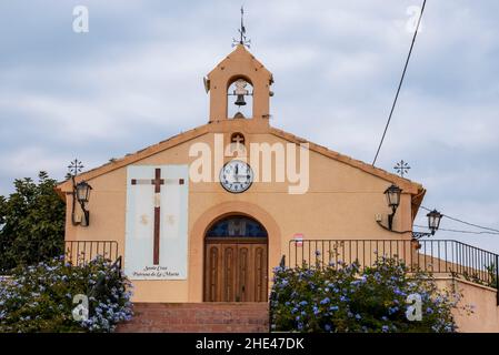 Kirche Ermita de La Murta, in La Murta, Fuente Alamo de Murcia, Spanien. Kleine Stadtkirche Stockfoto