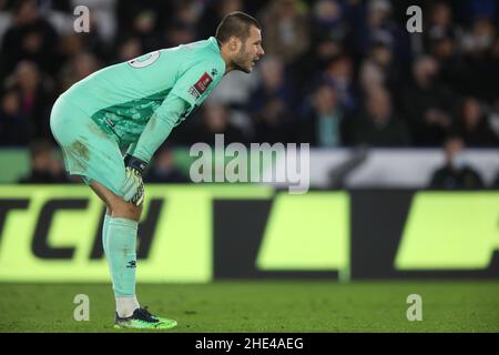 Leicester, Großbritannien. 08th Januar 2022. Daniel Bachmann (W) beim Round Match Leicester City gegen Watford Emirates FA Cup 3rd im King Power Stadium, Leicester, Großbritannien, am 8. Januar 2022 Credit: Paul Marriott/Alamy Live News Stockfoto