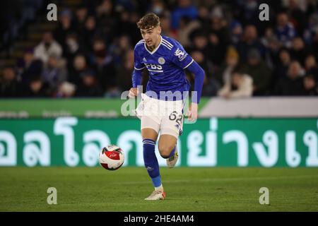 Leicester, Großbritannien. 08th Januar 2022. Lewis Brunt (LC) beim Round Match des Leicester City gegen Watford Emirates FA Cup 3rd im King Power Stadium, Leicester, Großbritannien, am 8. Januar 2022 Credit: Paul Marriott/Alamy Live News Stockfoto