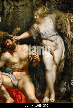 Rubens, Peter Paul - Hercules and Omphale - 1602-1605 (abgeschnitten). Stockfoto