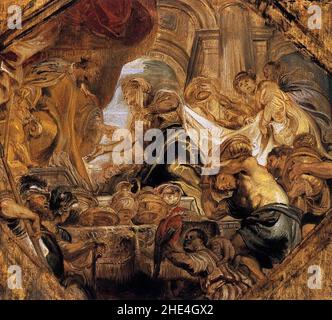 Rubens, Peter Paul - König Salomo und die Königin von Saba - 1620. Stockfoto