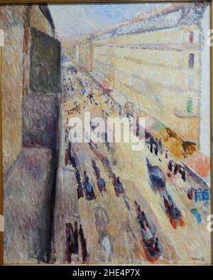 Rue de Rivoli, von Edvard Munch, 1891, Öl auf Leinwand Stockfoto