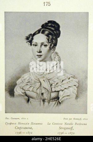 RussPortraits v5-175 Grafinia Natalia Pavlovna Stroganova, 1796-1872. Stockfoto