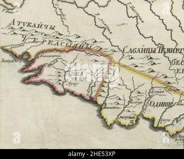 Russisches Reich 1745 (Karte XI HQ).H. Stockfoto