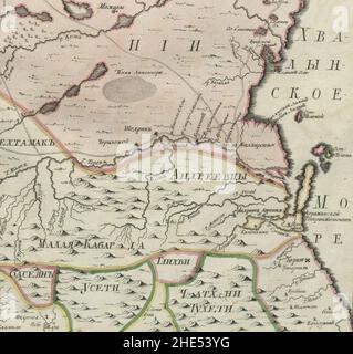 Russisches Reich 1745 (Karte XI HQ).I. Stockfoto