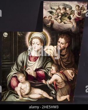Sagrada Familia con San Juan Niño, de Pedro de Villegas Marmolejo Stockfoto