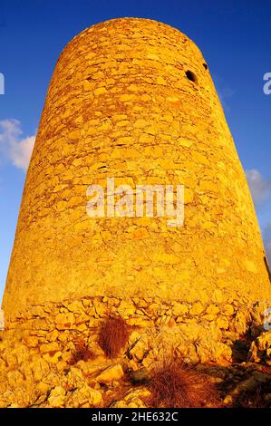 Cerro gordo Wachturm in Almunecar, Granada. Stockfoto