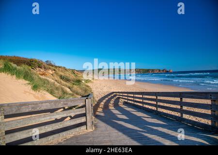 Phillip Island Wildlife Park und Point Grant an einem sonnigen Nachmittag in Australien Stockfoto