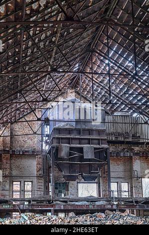 Ein altes verlassene Fabrikgebäude Stockfoto