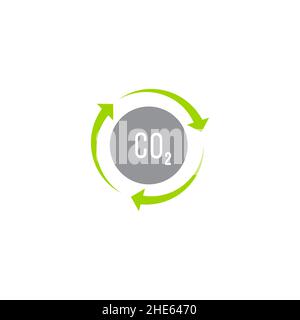 Kohlendioxid Erfassung Logo Design-Konzept. vektor-Illustration. Stock Vektor