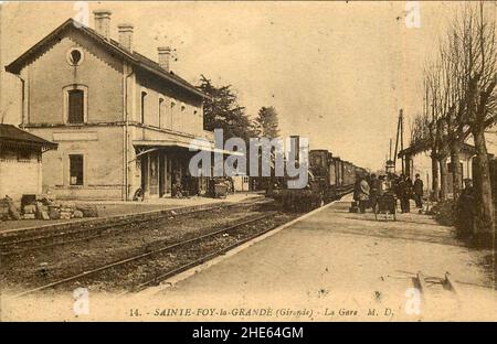 Sainte-Foy-la-Grande - Gare 5. Stockfoto