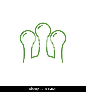 Linie Symbol Element Trichome Cannabis isoliert auf weißem Hintergrund. Stock Vektor