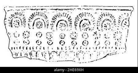 Saint-Rémy-en-Rollat--Fragment de moule -- forme Déch. 29. Stockfoto