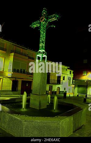 Plaza de la Cruz Verde in der Stadt Baza, Granada. Stockfoto