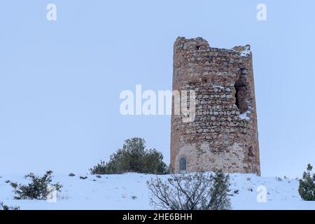 Romeral Turm in Baza, Granada. Stockfoto