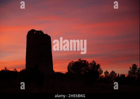 Romeral Turm in Baza, Granada. Stockfoto