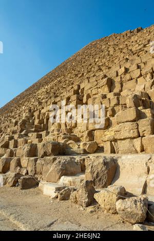 Die große Pyramide von Gizeh, Ägypten. Stockfoto