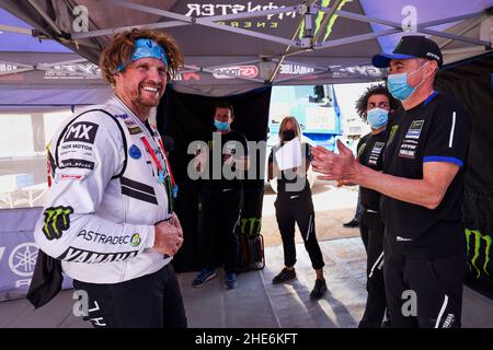 Al Dawadimi, Saudi-Arabien. 09th Januar 2022. Van Beveren Adrien (Fra), Monster Energy Yamaha Rally Team, Yamaha WR450F, Moto, Portrait während der Etappe 7 der Rallye Dakar 2022 zwischen Riad und Al Dawadimi, am 9th 2022. Januar in Al Dawadimi, Saudi-Arabien - Foto Julien Delfosse/DPPI Credit: DPPI Media/Alamy Live News Stockfoto